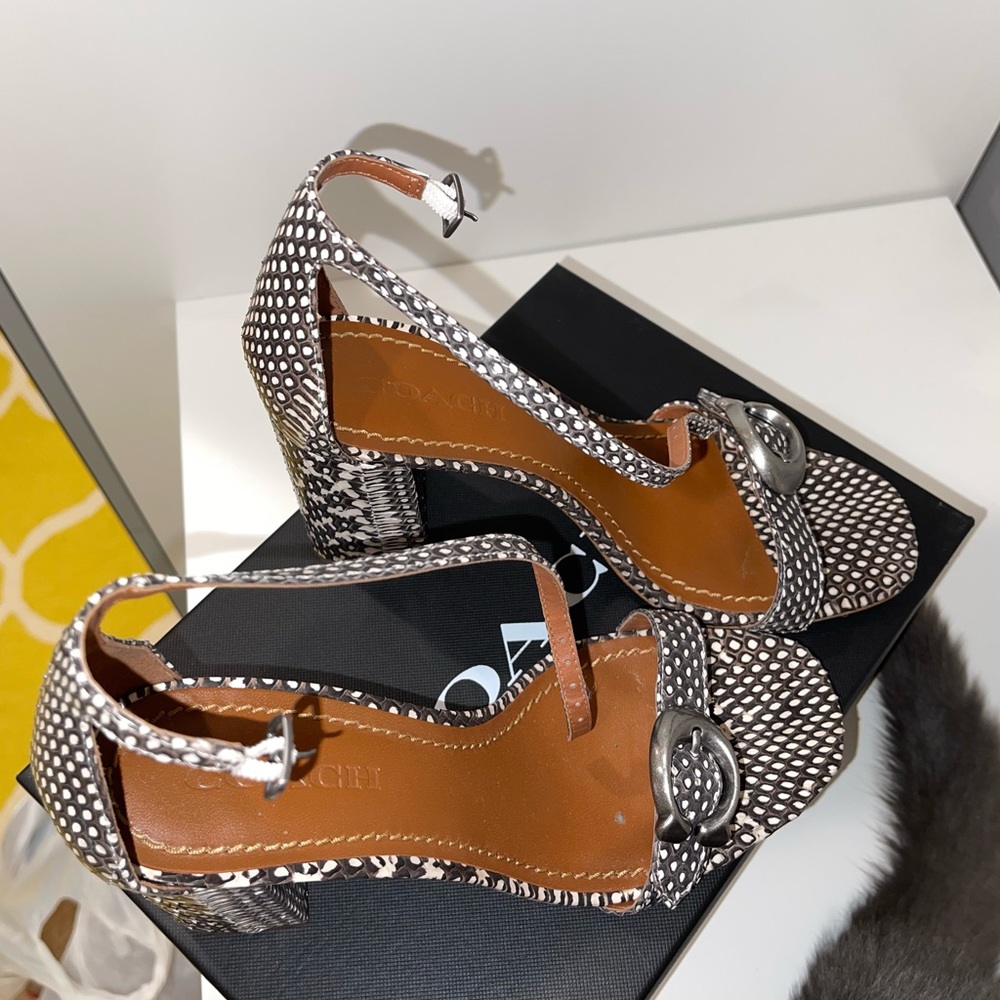 Coach real snake skin block heels - Picture 6 of 8